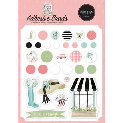 Carta Bella Flower Garden Brads - Adhesive Brads